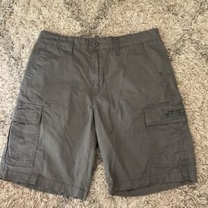 Unionbay Mens Cargo Shorts Gray Size 30 Cotton‎ Stretch Multi Pocket Casual